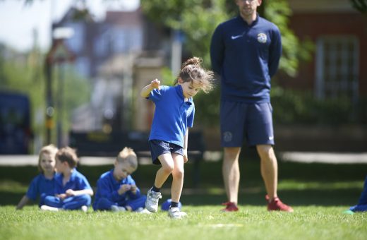 young girl on the pitch